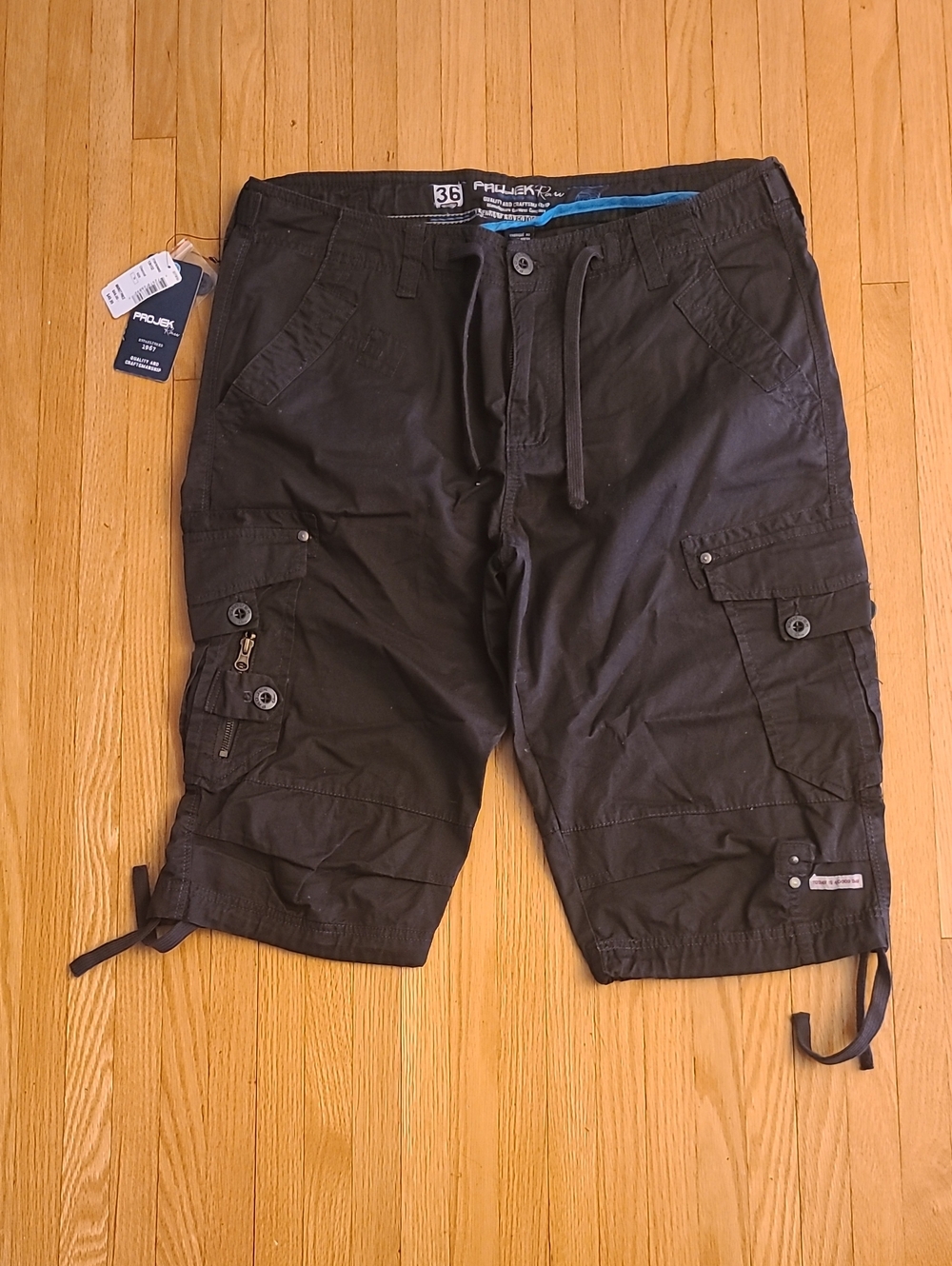 2 for $50 - Projek Raw Men's size 36 Charcoal Cotton Cargo Pants